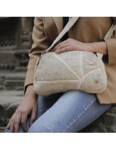 Sac à bandoulière en chanvre - sable