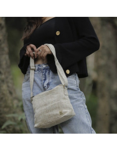 Sac à bandoulière en chanvre - sable